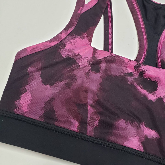 Lululemon Splendour Sports Bra 8 Raspberry Black - Picture 4 of 8